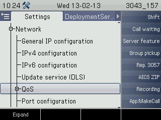 OpenScape Desk Phone IP 55G Admin Menü