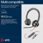 Preview: Poly Blackwire 8225 Stereo Microsoft Teams USB-C Headset +USB-C/A Adapter 8X225AA, 214409-01
