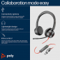 Preview: Poly Blackwire 8225 Stereo USB-C Headset +USB-C/A Adapter 8X223AA, 214407-01