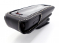 Preview: Telefontasche Ledertasche Lederetui für ASCOM d63 mit Rotationsclip schwarz, Weiße Nähte 3637