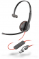 Preview: Poly Blackwire 3210 Monaural USB-C Black Headset +USB-C/A Adapter (Bulk) 8X2J8A6