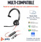 Preview: Poly Blackwire 3310 Monaural Microsoft Teams USB-C Headset +USB-C/A Adapter 8X216AA, 214011-101