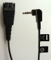 Preview: Jabra QD to 2,5mm jack plug angled connector 15cm for Ascom Panasonic 8800-00-46