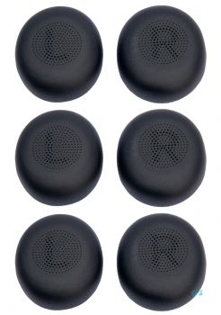 Jabra Kunstleder Ohrpolster Ohrkissen für Evolve2 40/65 Schwarz, 6 Stück 14101-77