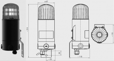 Preview: FHF Wettergeschütze Blitzleuchte BLE 15 15 Joule 24 VDC klar 23021301 Preview: FHF Wettergeschütze Blitzleuchte BLE 15 15 Joule 24 VDC klar 23021301