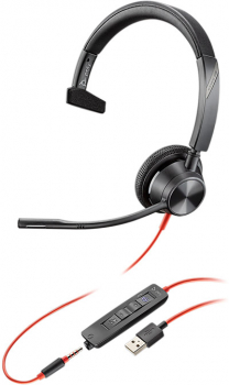 Poly Blackwire 3315 Microsoft Teams USB-A Headset 76J13AA, 214014-01