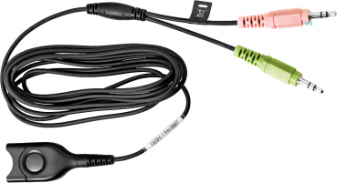 Preview: EPOS CEDPC 1, PC Kabel EasyDisconnect auf 2 x 3,5 mm Klinkenstecker 1000858