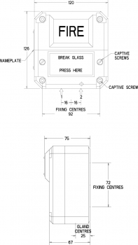 Preview: EATON MEDC BG2 Ex-Handfeuermelder Glasbruchmelder Brandmelder MEDC-BG2