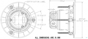 Preview: EATON MEDC DB20C Ex-Decken-Druckkammerlautsprecher, bis zu 8 Watt & max. 106 dB(A) MEDC-DB20C
