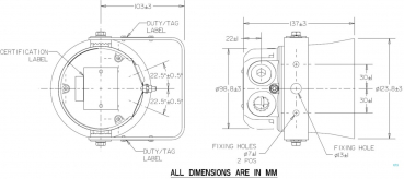 Preview: EATON MEDC DB20 Ex-Druckkammerlautsprecher, bis zu 8 Watt & max. 115 dB(A), GFK/ABS MEDC-DB20