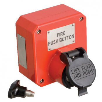 Preview: EATON MEDC PB Ex-Handfeuermelder Brandmelder mit Schutzklappe, GFK MEDC-PB