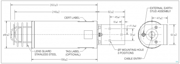 Preview: EATON MEDC XB9 Ex-Xenon-Leuchtfeuer, Blitzlicht, 5 Joule, GFK MEDC-XB9