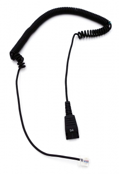 Plathosys Headset Spiral connection cable Type94 (Model 94) with Jabra QD Port on RJ45 102344 REF B
