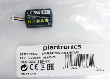 Preview: Poly CS540 C565 Original Ersatz-Akku Batterie, 3 Poliger Stecker, EURO 784Q3AA#ABB, 86180-02