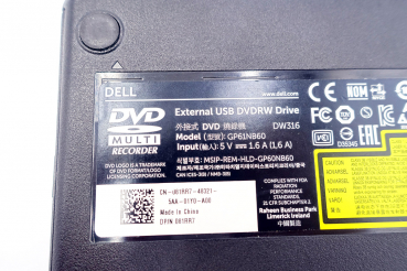 Dell Slim DW316 externes Laufwerk USB-Slim-DVD+/-RW 784-BBBI Refurbished