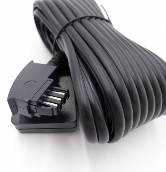 TAE-F extension cable, TAE-F plug to TAE-F socket, 10m, black 18841 w/o Packaging