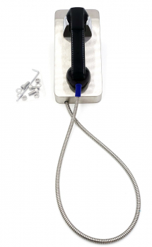 Preview: J&R JR211-CB-Analogss304 Vandalismussicheres Telefon, CB ohne Tastenfeld mit Panzerschnur