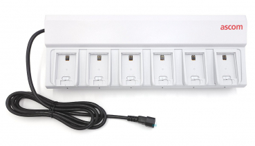 Preview: Ascom d83 Batterie Akku Pack Rack-Laderegal Ladestation für 6x Akkus, Adapter 660671 separat bestellen CR4-AAAD