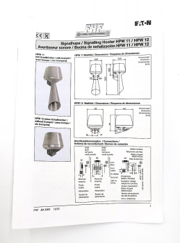 FHF Signalhupe HPW 11 110 VDC 21225116