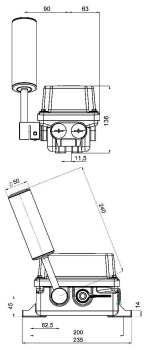DUK Förderbandschieflaufschalter ATEX Zone 21 LHPE-10/1EX-L50