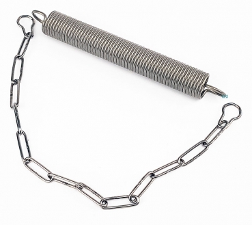 DUK tension spring, stainless steel, with travel limit. Chain SPF-W