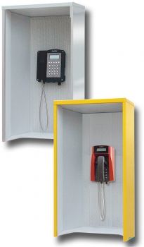 FHF Telefon-Schallschutzhaube Modell 404 Stahlblech gelb verzinkt 11890101