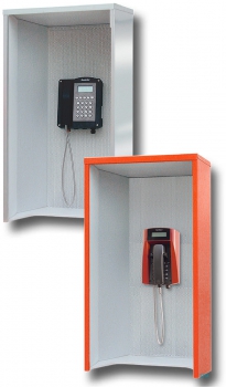 FHF Telefon-Schallschutzhaube Modell 404 Stahlblech rot verzinkt 11890114