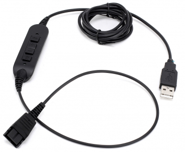 VT QD-USB Plug (02), Coiled PVC, Length 1.7 meter, with R mute, Inline call function
