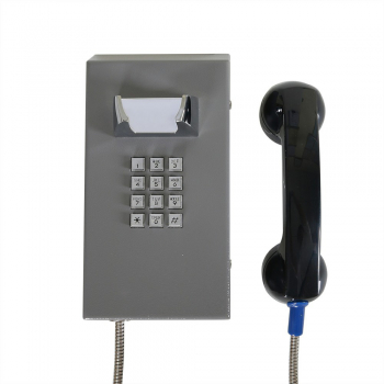 J&R JR201-FK-Analog Anti-vandal Telephone, Keypad, Gray