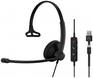 EPOS Headset IMPACT 100 MS Mono USB-C+A 1001419