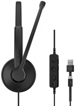 Preview: EPOS Headset IMPACT 100 MS Stereo USB-C+A 1001421