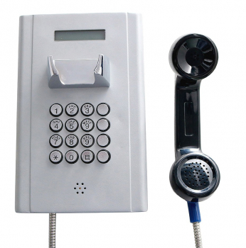 Preview: J&R JR204-FK-4G Vandalismussicheres Telefon, Tastenfeld, LCD Display, Grau
