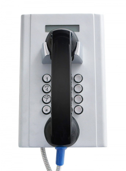 Preview: J&R JR204-FK-SIP Vandalismussicheres Telefon, Tastenfeld, LCD Display, Grau