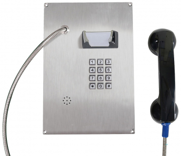 Preview: J&R JR208-FK-SIP Vandalismussicheres Telefon, Tastenfeld, Edelstahl