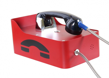 J&R JR210-1B-4G Anti-vandal Telephone, 1 Button, Speed dial Phone, Red