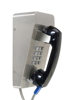 Preview: J&R JR211-FK-Analog Vandalismussicheres Telefon, Tastenfeld, Edelstahl