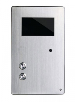 Preview: J&R JR213-2B-SIP IP Video-Freisprechtelefon, integrierte Kamera, 2 Tasten, LCD-Display Edelstahl