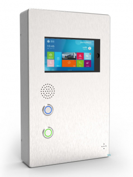 J&R JR213-2B-SIP IP Video-Freisprechtelefon, integrierte Kamera, 2 Tasten, LCD-Display, Edelstahl