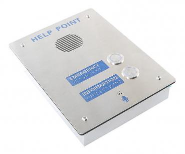 Preview: J&R JR303-2B-AL Notruf-Telefon, 2 Tasten, Edelstahl