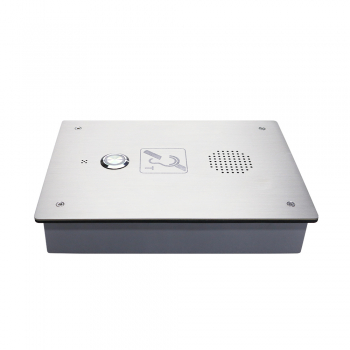 Preview: J&R JR303-SC-Analog Notruf-Telefon, 1 Taste, Edelstahl