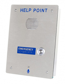 J&R JR303-SC-SIP Notruf-Telefon, 1 Taste, Edelstahl