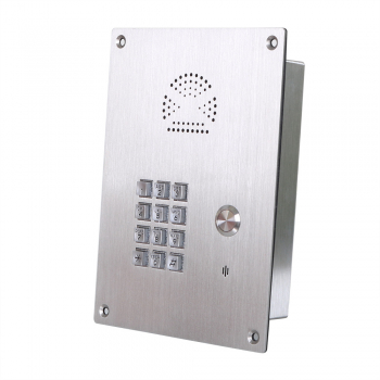 J&R Emergency Hands-free Telephone, Keypad, stainless steel JR308-FK-4G