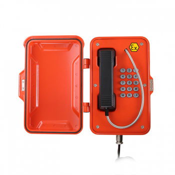 J&R Explosion Proof Telephone, keypad JREX106-A01-Analog, Orange, protection door