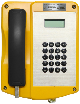 J&R Explosion Proof Telephone, keypad, LCD display JREX106-Analog, Yellow,