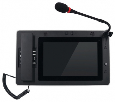 Preview: J&R JR-DS-02 IP-Dispatching-Konsole / Hauptstation, 10,1"-Touchscreen, eingebaute 200W-Kamera