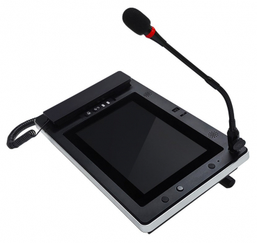 Preview: J&R JR-DS-02 IP-Dispatching-Konsole / Hauptstation, 10,1"-Touchscreen, eingebaute 200W-Kamera