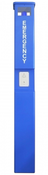 J&R JR321-SC-AL Notrufsäule, Notruftelefon, 1 Taste, LED-Lampe, Blau