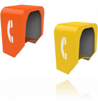 Preview: J&R JR-TH-01 Telefon-Schallschutzhaube, GRP, -23 dB, Gelb