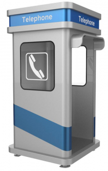 J&R JR-TH-03 Telefonzelle, Schallschutzkabine, -18 dB, Lampe, robuste Metallkonstruktion