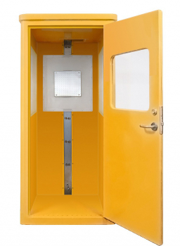 Preview: J&R JR-TH-08 Telefonzelle, Schallschutzkabine, -35 dB, Lampe, robuste GFK Konstruktion